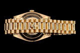 ROLEX DAY-DATE PRESIDENT 40MM 18K YELLOW GOLD BLACK HONEYCOMB DIAL FLUTED BEZEL 228238