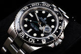 ROLEX GMT-MASTER II 40MM STAINLESS STEEL BLACK DIAL BLACK CERAMIC BEZEL OYSTER BRACELET 116710LN