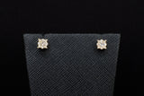 14K YELLOW GOLD 0.33 CTW ROUND DIAMOND CLUSTER STUD EARRINGS