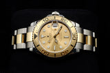 ROLEX YACHT-MASTER 35MM TWO-TONE OYSTERSTEEL & 18K YELLOW GOLD CHAMPAGNE DIAL OYSTER BRACELET 168623