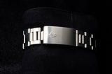 ROLEX AIR-KING 34MM STAINLESS STEEL BLUE STICK DIAL SMOOTH BEZEL OYSTER BRACELET 14000