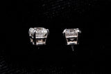 14K WHITE GOLD 1.76 CTW ROUND DIAMOND STUD EARRINGS