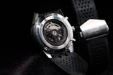 TAG HEUER CARRERA CALIBRE HEUER 01 45MM STAINLESS STEEL SKELETON DIAL CERAMIC BEZEL RUBBER STRAP AUTOMATIC CHRONOGRAPH CAR2A1Z.FT6044