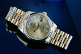 2008 Rolex Day-Date 36mm 18K Yellow Gold Diamond Champagne Diamond Dial 118238