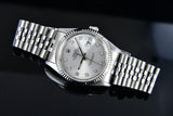 1991 Rolex Datejust 36mm Factory Diamond Dial 18K Fluted Bezel ref.16234
