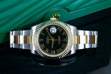 ROLEX 41mm 18K Gold &  Steel DateJust II Black Roman Index 116333