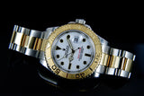 Rolex Yacht-Master 16623 White Dial 40mm 18K Gold B&P 2005