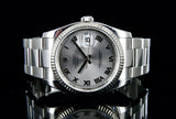 Rolex Datejust 36mm Steel Silver Roman Dial Automatic Watch 116234