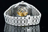 Audemars Piguet Royal Oak 41mm Steel Watch Iced Out 28 TCW Diamonds 15400ST