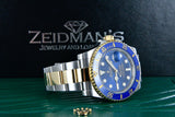 2016 Rolex Submariner 116613LB Steel & 18K  Gold Oyster Bracelet with Blue Bezel