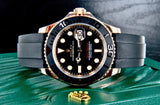 Rolex Yacht-Master 40 Rose Gold Black Ceramic Oysterflex 116655