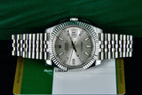 Rolex Datejust 41 Silver Stick  Index 18K Fluted Bezel Jubilee 126334