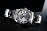 Rolex Datejust 36mm Steel Silver Roman Dial Automatic Watch 116234