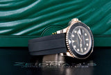 Rolex Yacht-Master 40 Rose Gold Black Ceramic Oysterflex 116655