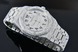 Audemars Piguet Royal Oak 41mm Steel Watch Iced Out 28 TCW Diamonds 15400ST