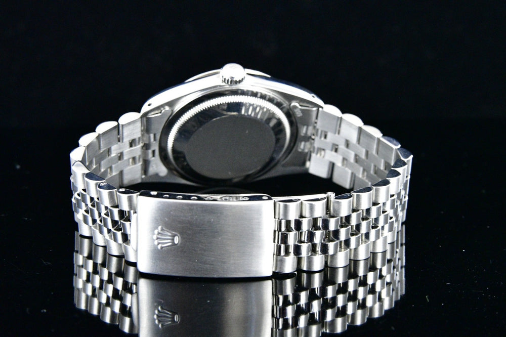 1991 Rolex Datejust 36mm Factory Diamond Dial 18K Fluted Bezel ref