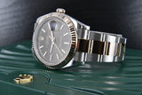 Rolex Datejust 41 Chocolate Stick Dial Fluted Bezel 18k Rose and Steel 126331