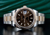 Rolex Datejust 41 Chocolate Stick 126331 Fluted Oyster 18K Rose Gold 2023