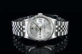 1991 Rolex Datejust 36mm Factory Diamond Dial 18K Fluted Bezel ref.16234