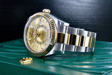 Rolex Sky-Dweller 326933 Yellow Gold &  Steel Champagne Stick Dial 42mm Watch