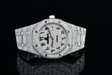 Audemars Piguet Royal Oak 41mm Steel Watch Iced Out 28 TCW Diamonds 15400ST