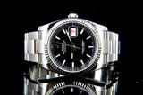 Rolex Datejust 36mm Steel Black Dial Fluted Automatic Watch 116234