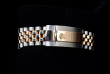 ROLEX DATEJUST 41MM TWO-TONE OYSTERSTEEL & 18K EVEROSE GOLD SUNDUST DIAMOND DIAL FLUTED BEZEL JUBILEE 126331