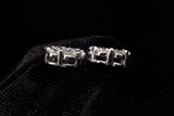 14K WHITE GOLD 3.70 CTW ROUND DIAMOND CLUSTER STUD EARRINGS
