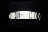 ROLEX OYSTER PERPETUAL 36MM STAINLESS STEEL SILVER & BLUE CONCENTRIC DIAL SMOOTH BEZEL OYSTER BRACELET 116000