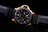 PANERAI SUBMERSIBLE GOLDTECH 42MM 18K ROSE GOLD BLACK DIAL CERAMIC BEZEL RUBBER STRAP PAM01164