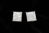 14K WHITE GOLD 4.50 CTW PRINCESS CUT DIAMOND SQUARE STUD EARRINGS