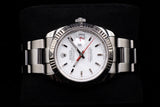 ROLEX DATEJUST TURN-O-GRAPH 36MM STAINLESS STEEL & 18K WHITE GOLD WHITE STICK DIAL OYSTER BRACELET 116264