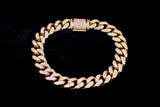 10K YELLOW GOLD 7.00 CTW DIAMOND CUBAN LINK BRACELET 9.5"