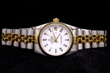 ROLEX LADY-DATEJUST 26MM 18K YELLOW GOLD & STEEL WHITE ROMAN DIAL JUBILEE 69173