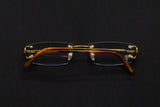 CARTIER BIG C CT0092O-001 RIMLESS EYEGLASSES 53MM GOLD-TONE