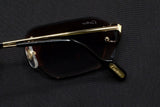 CARTIER SPLIT C CT0468S-001 RIMLESS SUNGLASSES 58MM GOLD-TONE GREY GRADIENT FACTORY LENSES