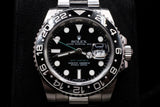 ROLEX GMT-MASTER II 40MM STAINLESS STEEL BLACK DIAL BLACK CERAMIC BEZEL OYSTER BRACELET 116710LN