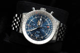 BREITLING NAVITIMER WORLD 46MM STAINLESS STEEL BLUE DIAL GMT CHRONOGRAPH A24322