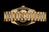 ROLEX DAY-DATE PRESIDENT 36MM 18K YELLOW GOLD CHAMPAGNE DIAMOND DIAL FLUTED BEZEL 128238