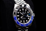 ROLEX GMT-MASTER II 40MM STAINLESS STEEL BATGIRL BLACK BLUE BEZEL JUBILEE 126710BLNR 2023