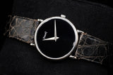 PIAGET ALTIPLANO 27MM 18K WHITE GOLD BLACK ONYX DIAL MANUAL WIND