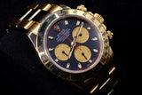 ROLEX DAYTONA COSMOGRAPH 40MM 18K YELLOW GOLD BLUE PURPLE DIAL OYSTER 116528