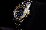 ROLEX SUBMARINER DATE 40MM TWO-TONE STAINLESS STEEL & 18K YELLOW GOLD BLACK DIAL BLACK BEZEL OYSTER BRACELET 16613LN