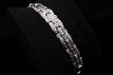 18K WHITE GOLD 1.50 CTW LADIES DIAMOND BASKET WEAVE BRACELET 6.5"