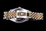 ROLEX DATEJUST 36MM 18K YELLOW GOLD & STEEL OLIVE GREEN ROMAN DIAL JUBILEE 126233