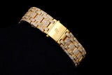 AUDEMARS PIGUET LADY ROYAL OAK 33MM 18K YELLOW GOLD WHITE DIAL CUSTOM DIAMOND 67600BA