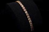 14K ROSE GOLD 8.80 CTW LADIES DIAMOND TENNIS BRACELET 7"