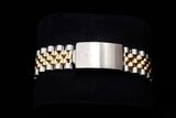 ROLEX DATEJUST 36MM 18K YELLOW GOLD & STEEL BLUE VIGNETTE DIAMOND DIAL JUBILEE 116233