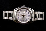 ROLEX DATEJUST 41MM STAINLESS STEEL SILVER CONCENTRIC ARABIC DIAL OYSTER 116300