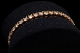 14K ROSE GOLD 7.60 CTW LADIES DIAMOND TENNIS BRACELET 6.75"